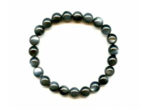 Black Moonstone 8mm Round Bracelet