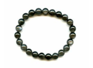 Black Moonstone 8mm Round Bracelet