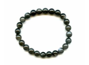 Black Moonstone 7.5mm Round Bracelet