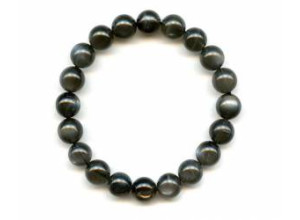 Gray Moonstone 9mm Round Bracelet