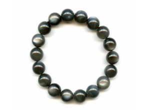 Gray Moonstone 12mm Round Bracelet