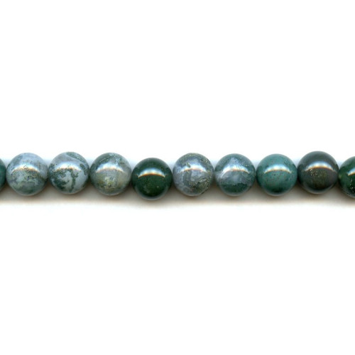 180-0012 Moss Agate <br>12mm Round