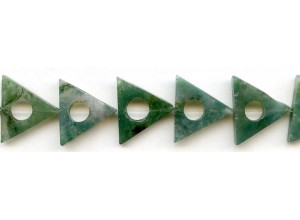 Moss Agate 20mm Triangle Donut