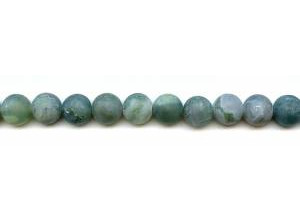 Matte Moss Agate 10mm Round