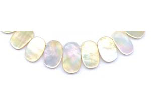 Mother of Pearl 8x-12x Flat Oval Drop