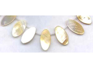 Mother of Pearl 10x20 Flat Oval Drop