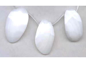 Mother of Pearl 30-40mm Faceted Shell Drop