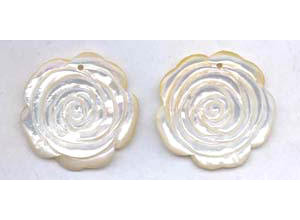 Mother of Pearl 40mm Flower Pendant