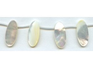 Mother of Pearl 12x28 Flat Oval Drop