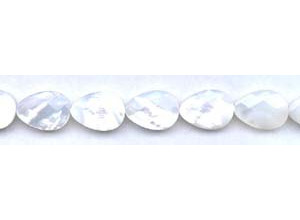 Mother of Pearl 13x18 Faceted Flat Pear