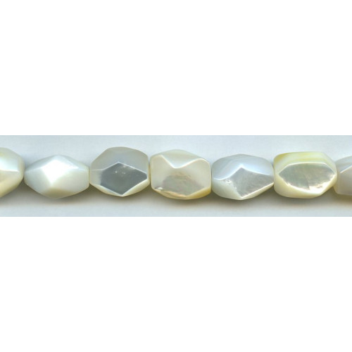 181-1377 Mother of Pearl <br>13x18 Faceted Nugget