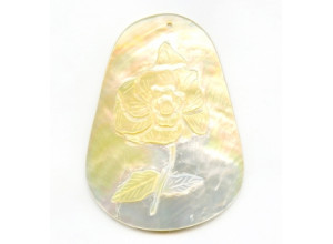 Mother of Pearl 90x70 Carved Pendant