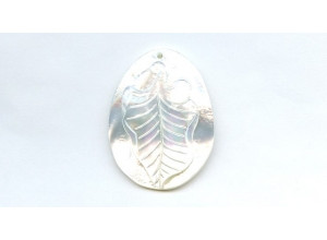 Mother of Pearl 40x30 Carved Pendant