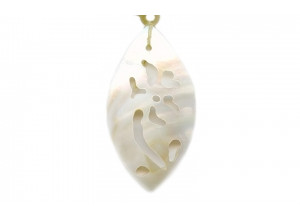 White Mother of Pearl 55x30 Pendant