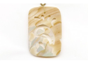 White Mother of Pearl 57x38 Pendant