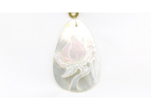 Mother of Pearl 48x32 Carved Pendant