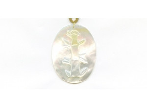 Mother of Pearl 40x30 Carved Pendant