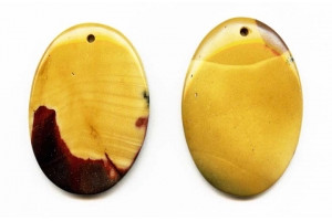 Mookaite 52x35 Flat Oval Pendant