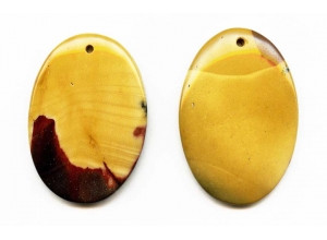 Mookaite 52x35 Flat Oval Pendant