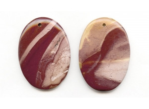 Mookaite 52x35 Flat Oval Pendant