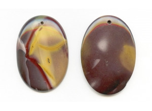 Mookaite 52x35 Flat Oval Pendant