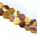 182-1181 Mookaite <br>30x30 Carved Hexagon