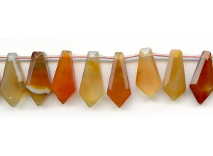 Natural Carnelian 27mm Faceted Tie Drop