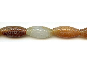 Natural Carnelian 12x30 Carved Oval