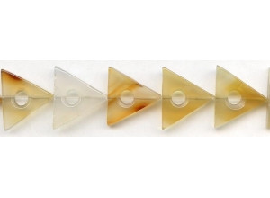 Natural Agate 20mm Triangle Donut