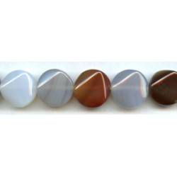 Natural Agate 22mm Triangle Coin