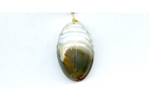 Natural Agate 40x27 Scarab Pendant