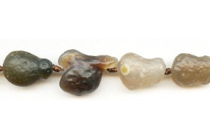 Matte Natural Agate 10-20x Peanut