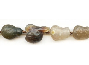 Matte Natural Agate 10-20x Peanut