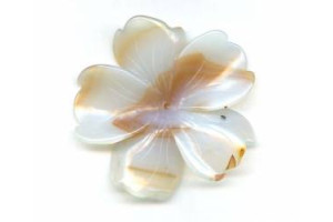 Natural Agate 68x70 Flower Pendant