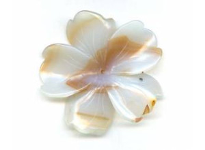 Natural Agate 68x70 Flower Pendant