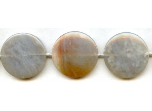 Natural Agate 30mm Dime