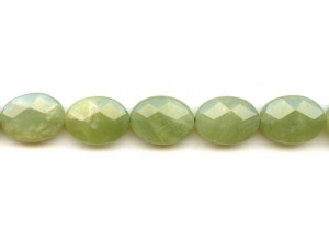 New Jade 15x20 Faceted Flat Oval