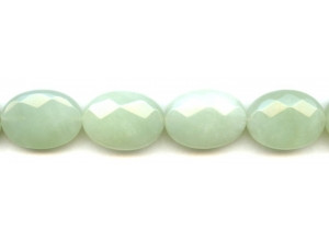 New Jade 18x25 Faceted Flat Oval