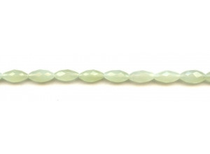 New Jade 6x12 Faceted Oval Rice