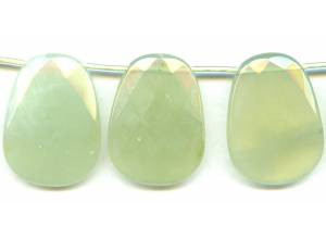 New Jade 30x40 Faceted Flat Drop