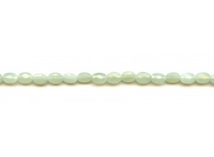 New Jade 5x7 Faceted Flat Oval