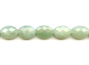 New Jade 15x20 Faceted Flat Oval