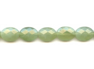 New Jade 15x20 Faceted Flat Oval