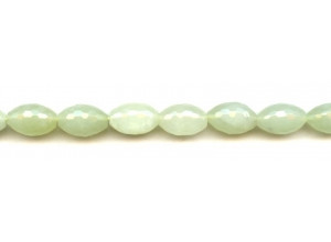 New Jade 10x15 Faceted Oval Rice