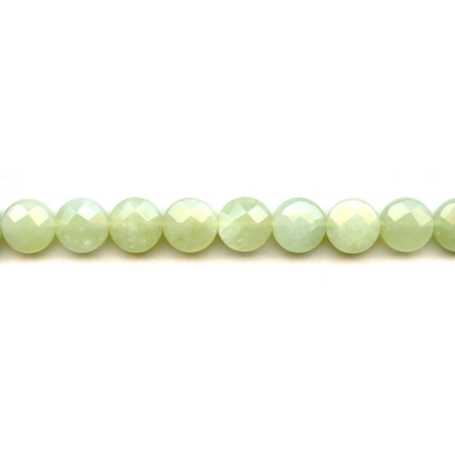 184-1251 New Jade <br>12mm Faceted Coin