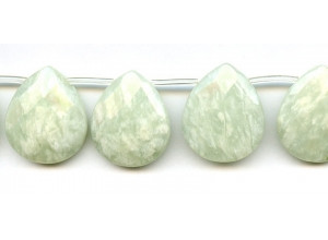 New Jade 25x30 Flat Pear Briolette