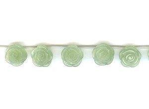 New Jade 15mm Flower Drop