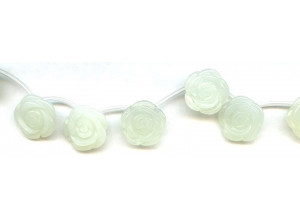 New Jade 15mm Flower Drop