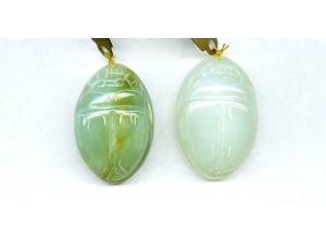 New Jade 37-40x Scarab Pendant