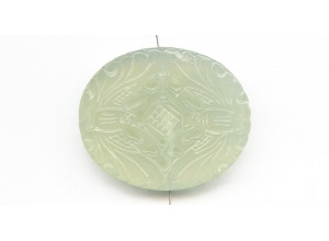 New Jade 42x52 Carved Pendant